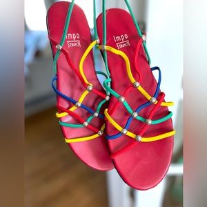 Vintage Impo Stretch Sandal Primary Color with Silver Size 9